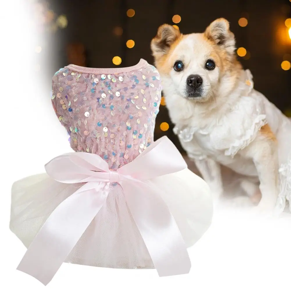 Puppy Dress Sequins Big Bow Mesh Splicing Sleeveless Polyester Dog Wedding Dresses York Clothes For Dogs Skirts Pet Cat Dress
Puppy Dress Sequins Big Bow Mesh Splicing Sleeveless Polyester Dog Wedding Dresses York Clothes For Dogs Skirts Pet Cat Dress