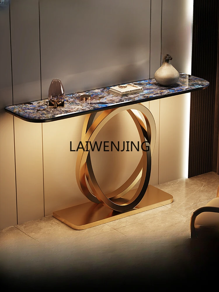 MJY light luxury rock slab entrance table stainless steel art wall entrance cabinet
MJY light luxury rock slab entrance table stainless steel art wall entrance cabinet