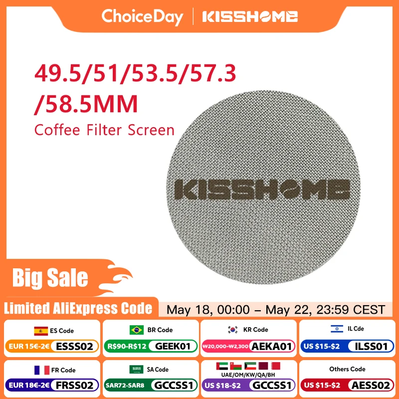 Reusable Espresso Puck Screen Filter Contact Shower Mesh For 51MM 54MM 58MM Breville Portafilter Barista Machine Accessories
Reusable Espresso Puck Screen Filter Contact Shower Mesh For 51MM 54MM 58MM Breville Portafilter Barista Machine Accessories