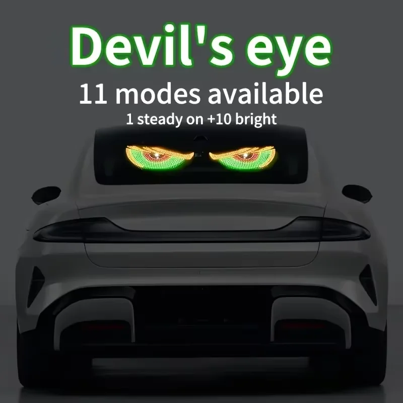 Flexible LED Windshield Display for Cars with Animated Blinking Demon EyesGeneral Motors Front and Rear Windshield Dynamic Light 
Flexible LED Windshield Display for Cars with Animated Blinking Demon EyesGeneral Motors Front and Rear Windshield Dynamic Light