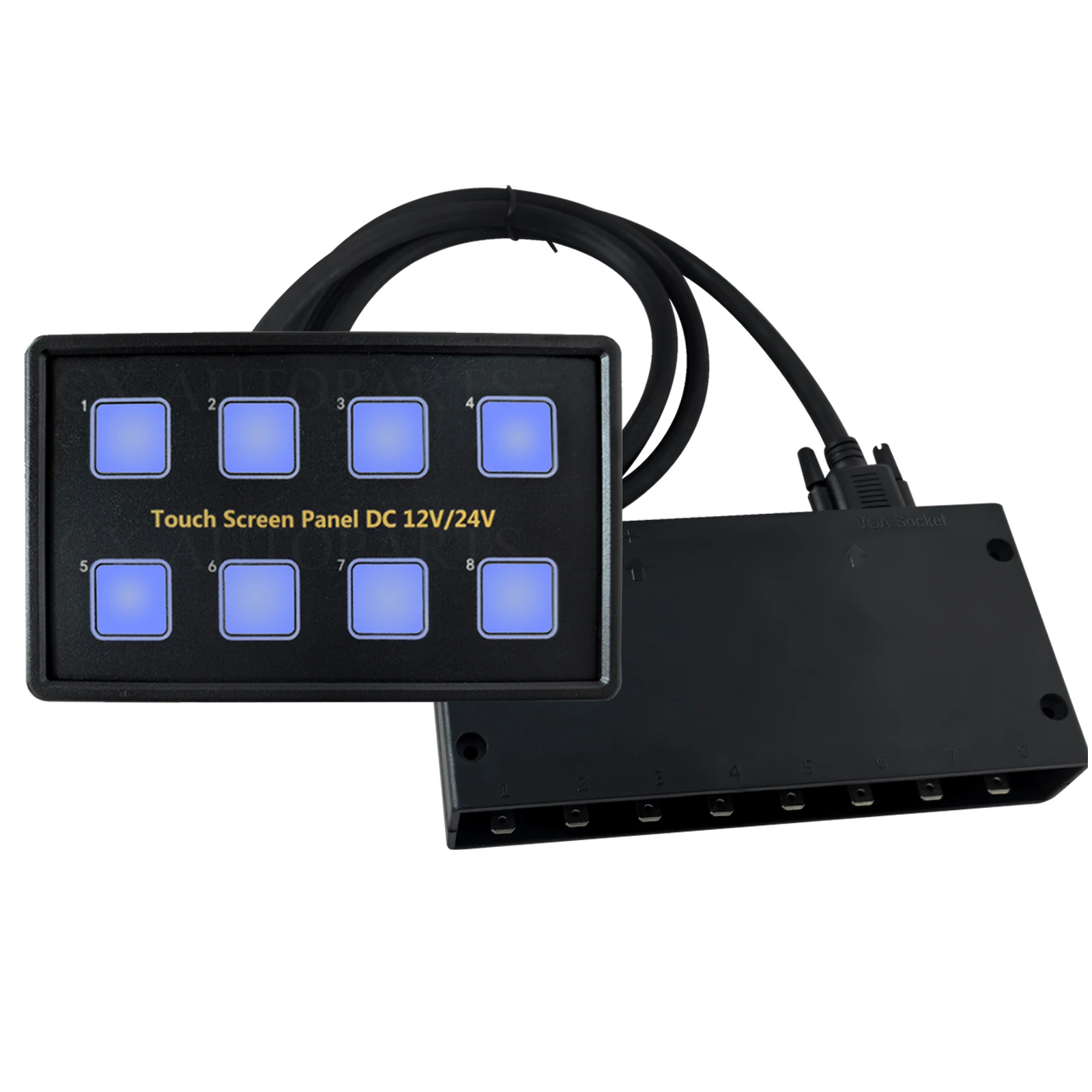 8 Button Switch Panel Touch Screen Panel Membrane Switch Control Blue Light Car Boat Smart Push Switch for Caravan RV ATV Can Am
8 Button Switch Panel Touch Screen Panel Membrane Switch Control Blue Light Car Boat Smart Push Switch for Caravan RV ATV Can Am
