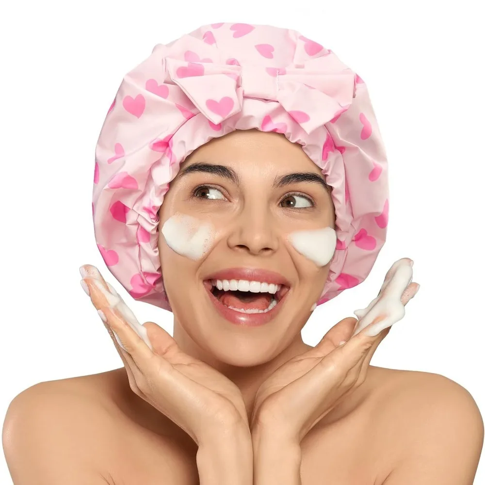 Hair Protection Waterproof Double-layer Bath Cap Polka Dots Reusable Printed Bonnet Elastic Comfortable Shower Cap Travel
Hair Protection Waterproof Double-layer Bath Cap Polka Dots Reusable Printed Bonnet Elastic Comfortable Shower Cap Travel