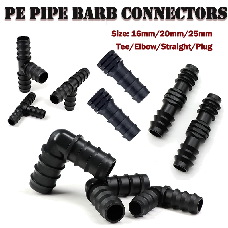 2~50pcs 16/20/25mm PE Pipe Tubing Hose Fitting Pagoda Water Connector Plastics for Garden Micro Drip Irrigation Accessory
2~50pcs 16/20/25mm PE Pipe Tubing Hose Fitting Pagoda Water Connector Plastics for Garden Micro Drip Irrigation Accessory