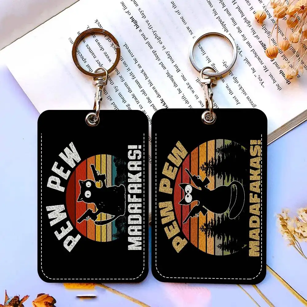 PEW M-MADAFAKAS Pattern Rectangle ID Card Case Keychain Access Card Bag Key Tag Ring Leather Card Holder Key Ring Access
PEW M-MADAFAKAS Pattern Rectangle ID Card Case Keychain Access Card Bag Key Tag Ring Leather Card Holder Key Ring Access