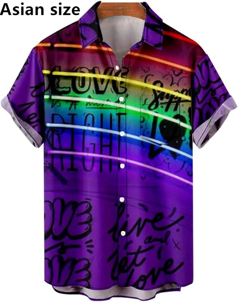 3d Print Rainbow Graphic Shirts Men Fashion Hawaiian Shirt Short Sleeve Harajuku Beach Buttons Blouse LGBT Pop Men's Clothing
3d Print Rainbow Graphic Shirts Men Fashion Hawaiian Shirt Short Sleeve Harajuku Beach Buttons Blouse LGBT Pop Men's Clothing