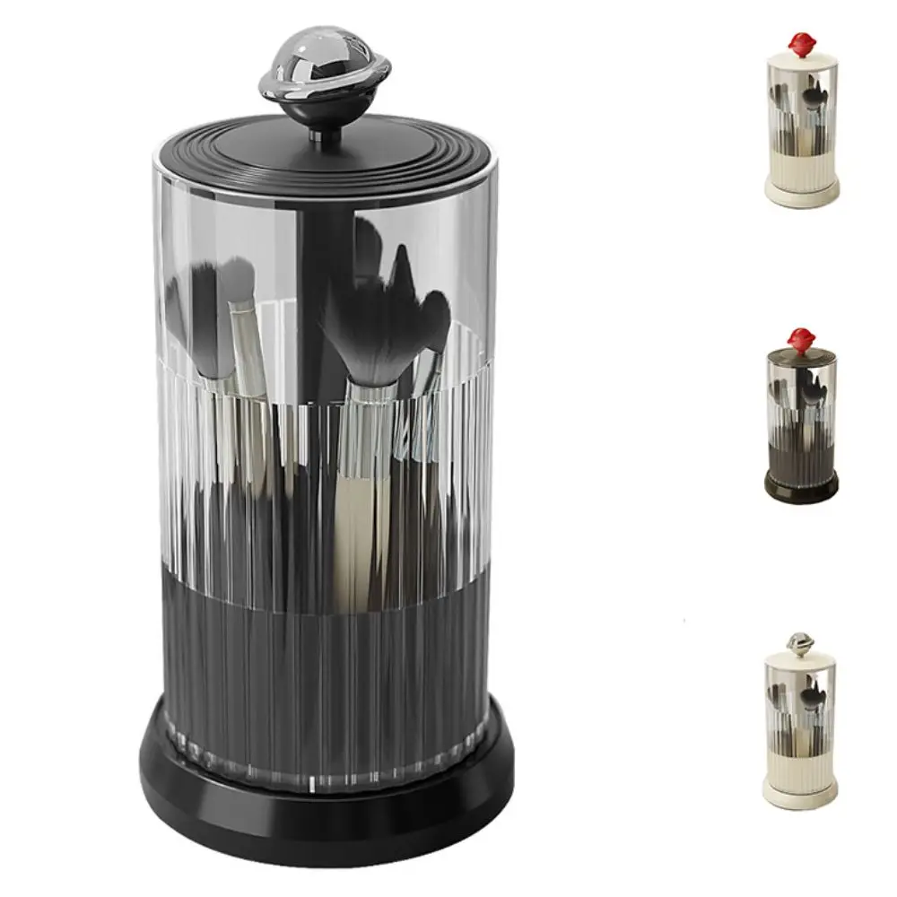 New Rotatable Cosmetics Storage Box Dustproof With Cover Makeup Brush Holder Automatic Lifting Press Type Makeup Tools Organizer
New Rotatable Cosmetics Storage Box Dustproof With Cover Makeup Brush Holder Automatic Lifting Press Type Makeup Tools Organizer