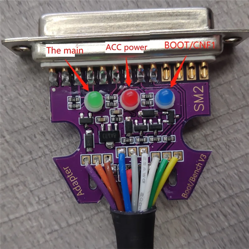 AD41-3 LED LIGHTS Boot Bench Cable DB25 ECU Bench Pinout Cable for SM2 PRO J2534 VCI Read and Write ECU BATT VCC KLINE
AD41-3 LED LIGHTS Boot Bench Cable DB25 ECU Bench Pinout Cable for SM2 PRO J2534 VCI Read and Write ECU BATT VCC KLINE