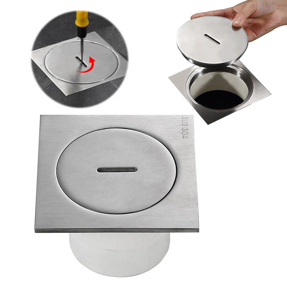4 Inch Square Shower Floor Drain Thickened Stainless Steel Shower Drain Floor Drain for Bathtubs
4 Inch Square Shower Floor Drain Thickened Stainless Steel Shower Drain Floor Drain for Bathtubs