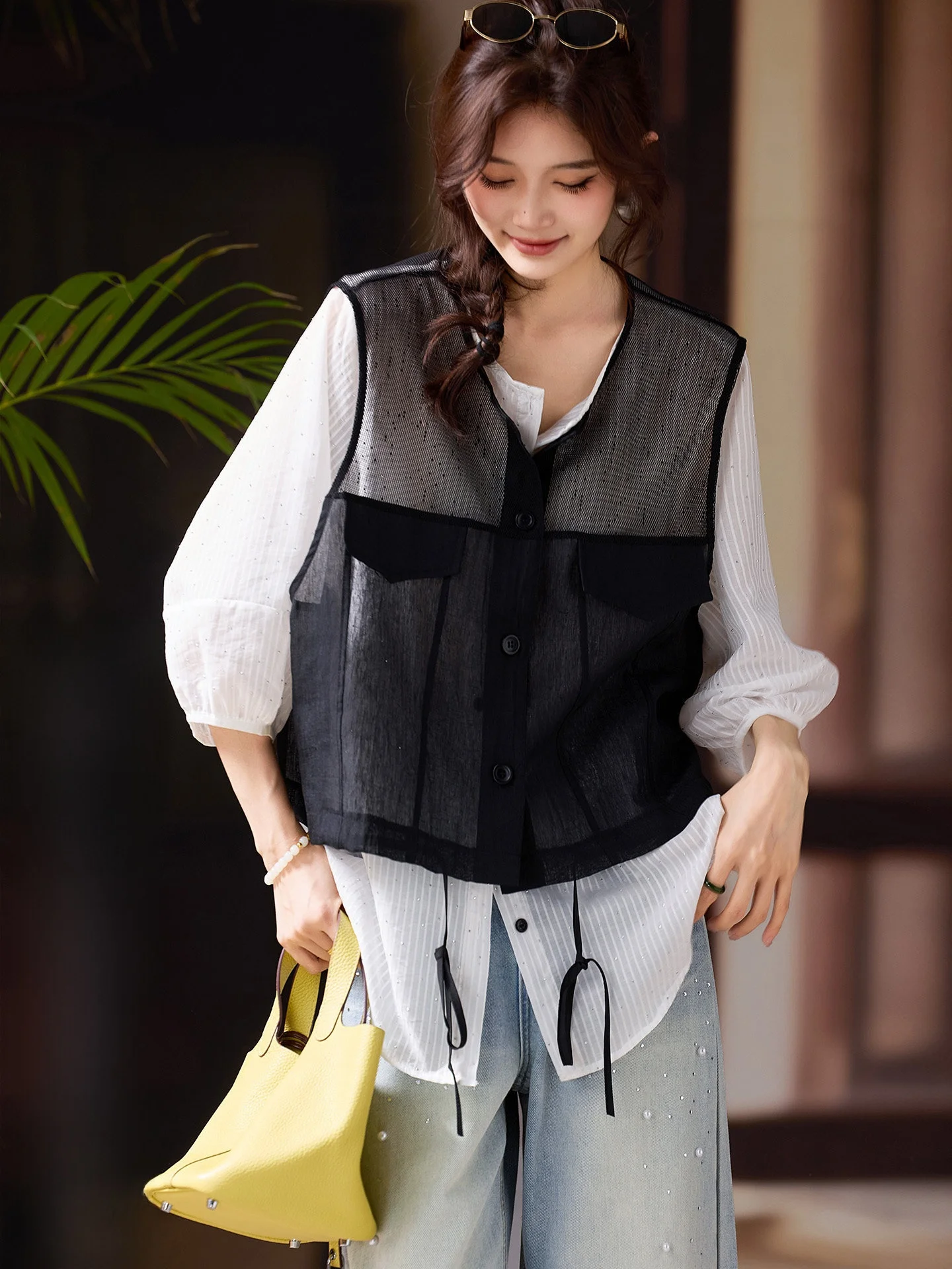 Fashionable Two-Piece Set Shirt Women's Summer New Thin Top 2026 European Large Size Cover up Street Style Breathable Polyester
Fashionable Two-Piece Set Shirt Women's Summer New Thin Top 2026 European Large Size Cover up Street Style Breathable Polyester