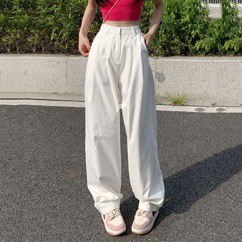 Black White Casual Pants Women Summer Vintage Baggy High Waist Full Length Pants Woman Streetwear Wide Leg Trousers
Black White Casual Pants Women Summer Vintage Baggy High Waist Full Length Pants Woman Streetwear Wide Leg Trousers