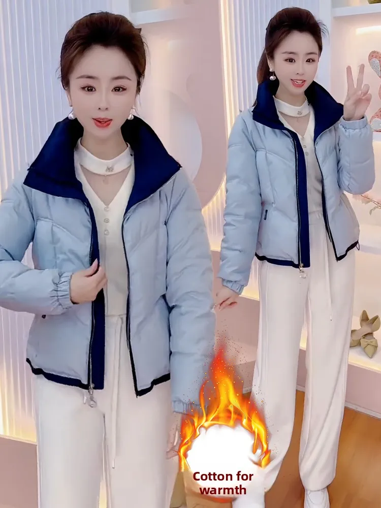 Утепленная хлопковая куртка для женщин, разноцветная, зимняя верхняя одежда в корейском стиле, свободного кроя, на молнии, для повседневной носки
Утепленная хлопковая куртка для женщин, разноцветная, зимняя верхняя одежда в корейском стиле, свободного кроя, на молнии, для повседневной носки