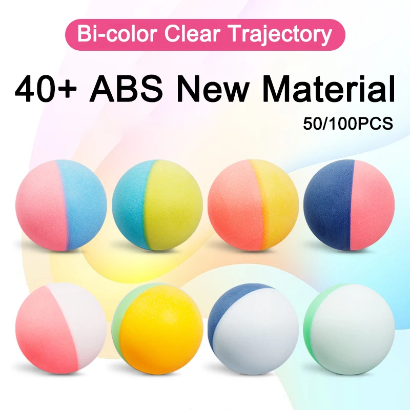 50/100PCS Bi-color Table Tennis Balls 40mm+ ABS New Material Ping Pong Balls with Seam Clear Trajectory Training Ping Pong Balls
50/100PCS Bi-color Table Tennis Balls 40mm+ ABS New Material Ping Pong Balls with Seam Clear Trajectory Training Ping Pong Balls