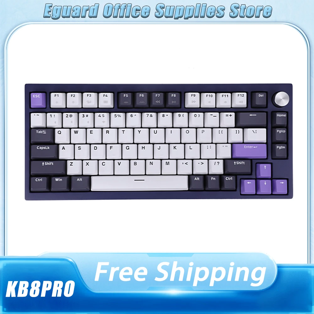 Красочная механическая клавиатура KB8Pro Bluetooth с ручкой RGB Беспроводная игровая клавиатура из алюминиевого сплава с возможностью горячей замены аксессуаров для ПК
Красочная механическая клавиатура KB8Pro Bluetooth с ручкой RGB Беспроводная игровая клавиатура из алюминиевого сплава с возможностью горячей замены аксессуаров для ПК
