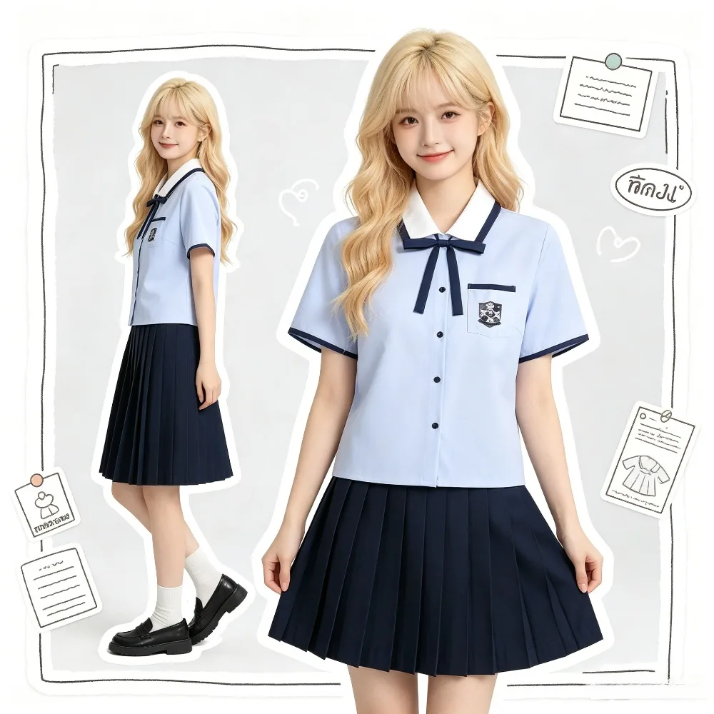 Short Sleeve Women's Shirt,College Style High School Student JK School Uniform for Graduation Season Outfit Campus Daily Wear
Short Sleeve Women's Shirt,College Style High School Student JK School Uniform for Graduation Season Outfit Campus Daily Wear