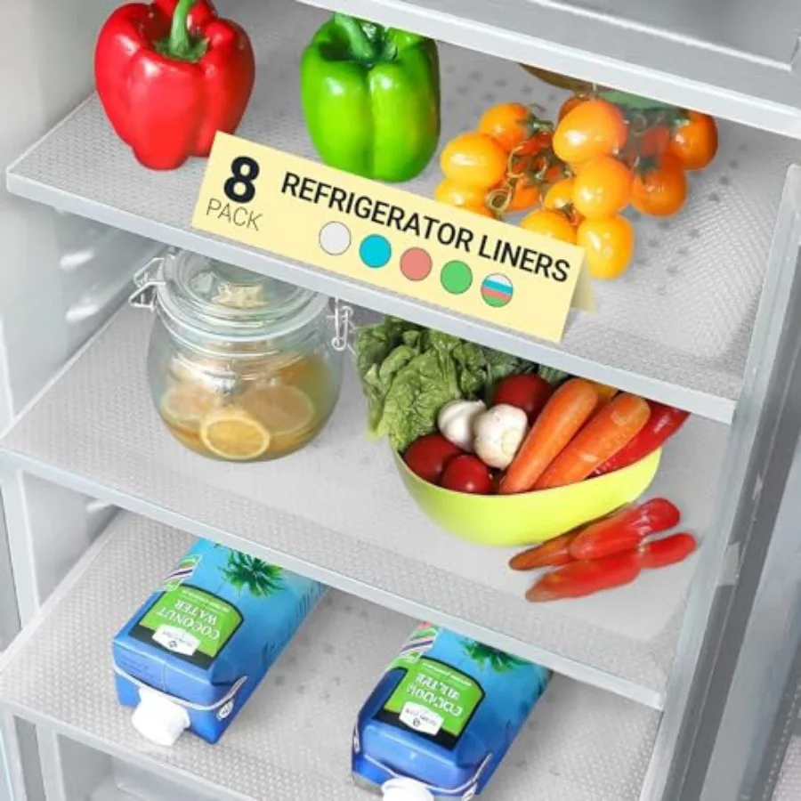 Refrigerator Lers for Shelves 8 Pack by Lda's Essentials - Non-Adhesive Drawer and Shelf Ler, BPA-Free Fridge Mats for Kitchen
Refrigerator Lers for Shelves 8 Pack by Lda's Essentials - Non-Adhesive Drawer and Shelf Ler, BPA-Free Fridge Mats for Kitchen