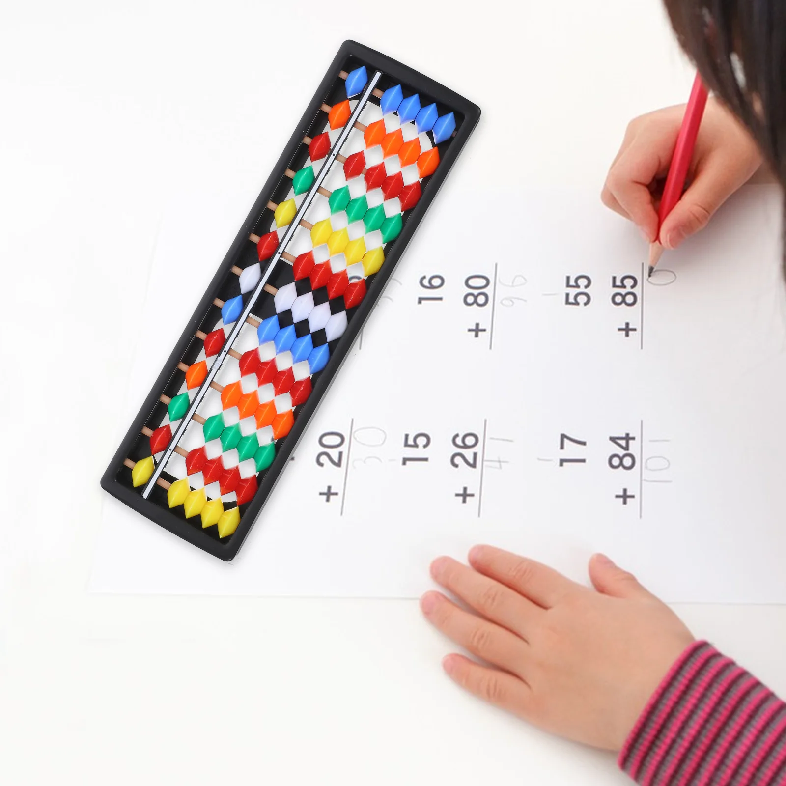 2pcs Plastic Abacus Teaching Aids Kids Math Tool 13 Digits Beads Counting Calculator Toy Educational Arithmetic
2pcs Plastic Abacus Teaching Aids Kids Math Tool 13 Digits Beads Counting Calculator Toy Educational Arithmetic