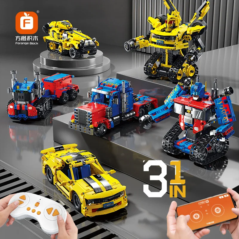 Конструктор MOC 3-в-1: Робот-трансформер на радиоуправлении, модель грузовика-меха из фильма, фигурка робота, игрушка-головоломка, подарок для детей и коллекционеров
Конструктор MOC 3-в-1: Робот-трансформер на радиоуправлении, модель грузовика-меха из фильма, фигурка робота, игрушка-головоломка, подарок для детей и коллекционеров