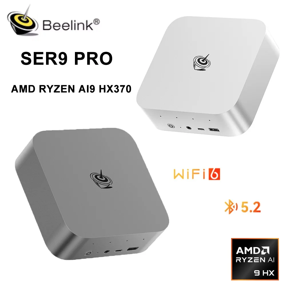 Beelink SER9 PRO Mini PC Ryzen AI 9 HX 370 12C/24T DDR5 7500MHz Windows 11 M.2 2280 PCIE 4.0x4 SSD 2.5G LAN Desk Gamer Computer
Beelink SER9 PRO Mini PC Ryzen AI 9 HX 370 12C/24T DDR5 7500MHz Windows 11 M.2 2280 PCIE 4.0x4 SSD 2.5G LAN Desk Gamer Computer
