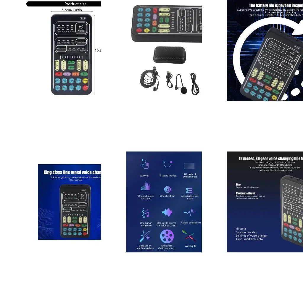 Voice Changer Voice Transformation with Adjustable Sound and Effects for Engaging Live Stream and Podcasts A4WF
Voice Changer Voice Transformation with Adjustable Sound and Effects for Engaging Live Stream and Podcasts A4WF