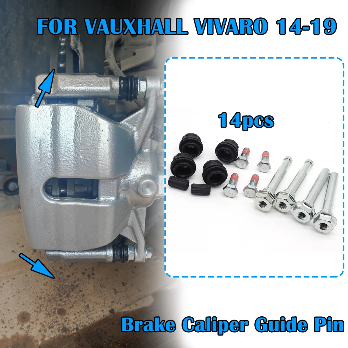 14pc Brake Caliper Cylinder Slider Guide Pin FOR VAUXHALL VIVARO 2014 2015-2019 For Disc Housing Bolts Bushing Boot Seal Kit
14pc Brake Caliper Cylinder Slider Guide Pin FOR VAUXHALL VIVARO 2014 2015-2019 For Disc Housing Bolts Bushing Boot Seal Kit