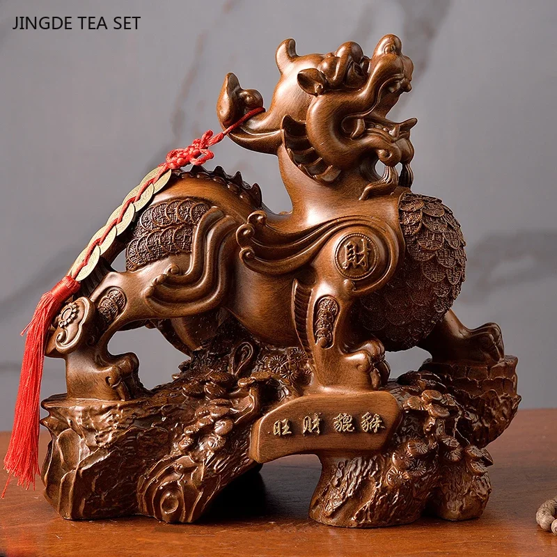 1 piece of 27x13x27cm resin Pixiu ornament, high-end living room, study, office, front desk decoration, store opening gift
1 piece of 27x13x27cm resin Pixiu ornament, high-end living room, study, office, front desk decoration, store opening gift
