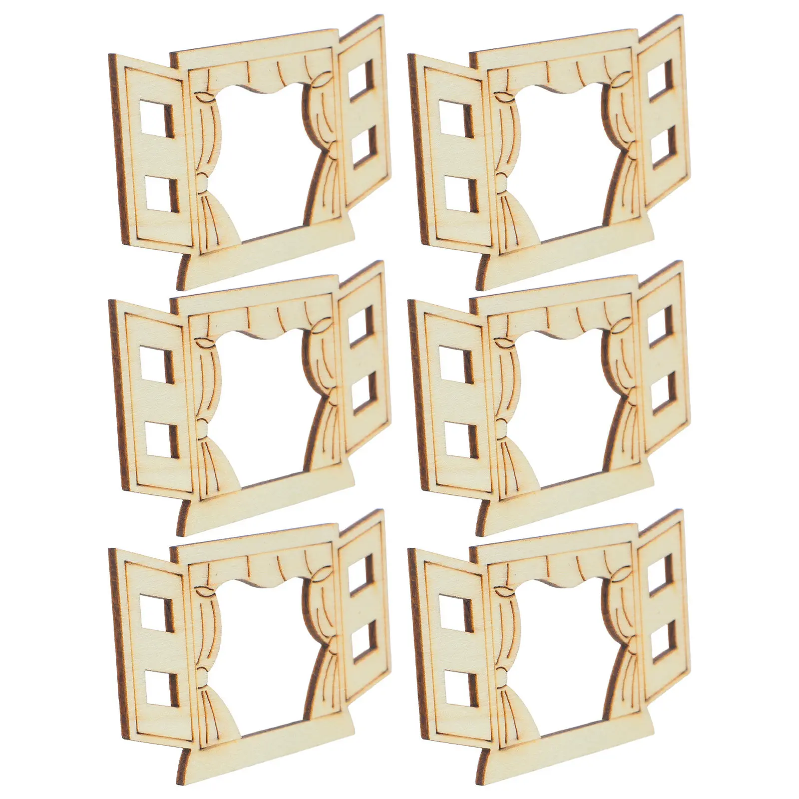 6Pcs Miniature Wooden Window Cutouts Paintable Unfinished Wood Craft Shapes for Fairy Garden Dollhouse Furniture DIY Scrapbook
6Pcs Miniature Wooden Window Cutouts Paintable Unfinished Wood Craft Shapes for Fairy Garden Dollhouse Furniture DIY Scrapbook