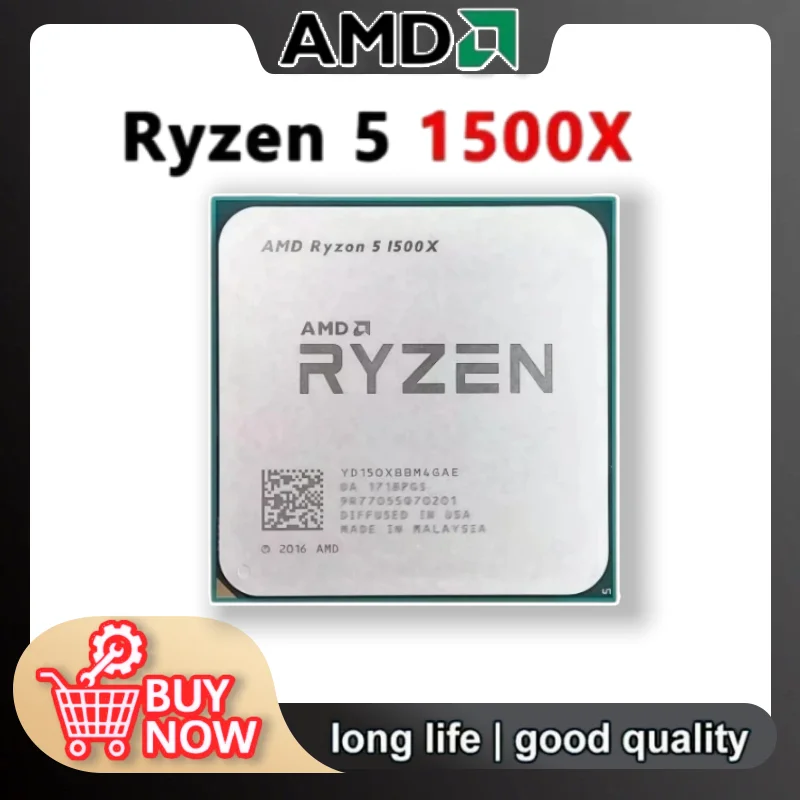 AMD Ryzen 5 1500X R5 1500X 3.5 GHz Quad-Core Eight-Threads CPU Processor L3=16M 65W YD150XBBM4GAE Socket AM4
