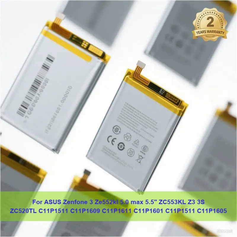 Battery For ASUS Zenfone 3 Ze552kl 5.0 max 5.5" ZC553KL Z3 3S ZC520TL C11P1511 C11P1609 C11P1611 C11P1601 C11P1511 C11P1605
Battery For ASUS Zenfone 3 Ze552kl 5.0 max 5.5" ZC553KL Z3 3S ZC520TL C11P1511 C11P1609 C11P1611 C11P1601 C11P1511 C11P1605