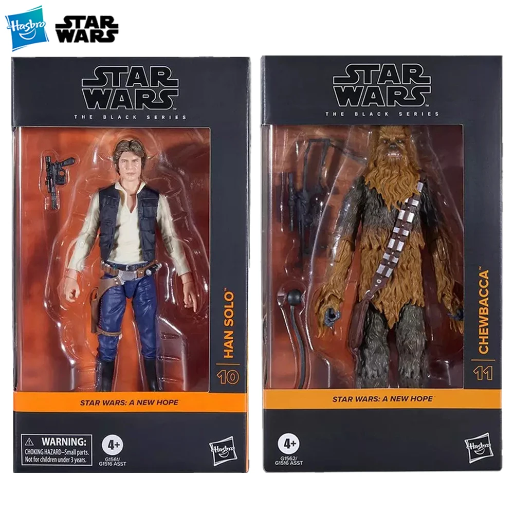 Original NEW Hasbro Star Wars The Black Series Han Solo & Chewbacca (A NEW HOPE) 6-Inch-Scale Action Anime Figure Model Toys
Original NEW Hasbro Star Wars The Black Series Han Solo & Chewbacca (A NEW HOPE) 6-Inch-Scale Action Anime Figure Model Toys