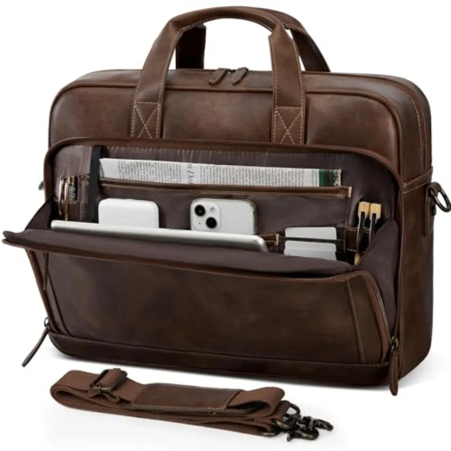 Mens Laptop Bag 16 Inch Leather Briefcase Vintage Messenger Bag for Men Large Crossbody Shoulder Office Computer Bag Retro Coll
Mens Laptop Bag 16 Inch Leather Briefcase Vintage Messenger Bag for Men Large Crossbody Shoulder Office Computer Bag Retro Coll