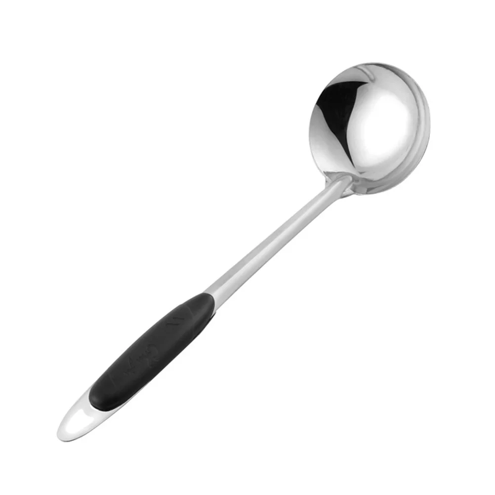 Stainless Steel Hangable Hot Pot Soup Spoon Household Long Handle Thicken Metal Spoon for Home Restaurant (Black Spoon)
Stainless Steel Hangable Hot Pot Soup Spoon Household Long Handle Thicken Metal Spoon for Home Restaurant (Black Spoon)