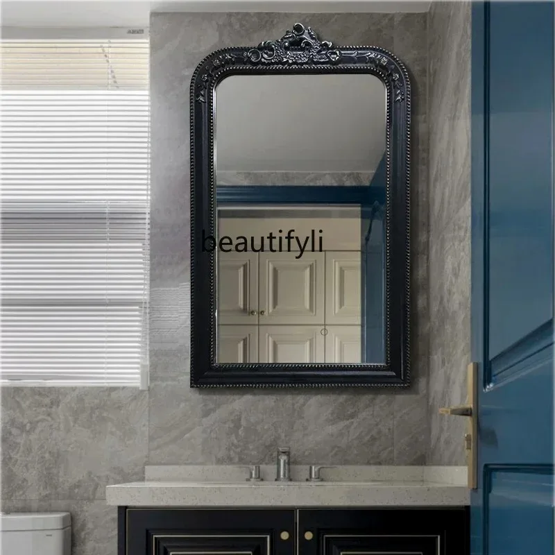 A176 Yy French engraved bathroom mirror LED light anti-fog retro mirror wall-mounted bathroom mirror square
A176 Yy French engraved bathroom mirror LED light anti-fog retro mirror wall-mounted bathroom mirror square