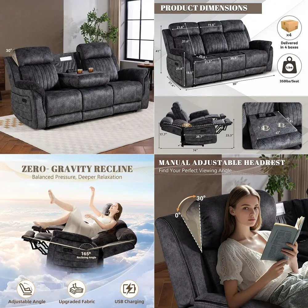 Gravity Power Recliner Sofa Couch Electric Reclining Sofa with Drop Down Table amp Wireless Charging, 3 Seater Dual Reclining C
Gravity Power Recliner Sofa Couch Electric Reclining Sofa with Drop Down Table amp Wireless Charging, 3 Seater Dual Reclining C