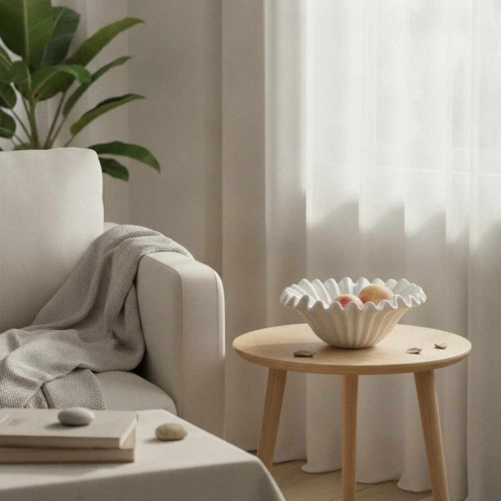 Ceramic Fruit Bowl Versatile Bowl with Wavy Rim Storage Dish Elegant Sculptural for Tabletop, Centerpiece
Ceramic Fruit Bowl Versatile Bowl with Wavy Rim Storage Dish Elegant Sculptural for Tabletop, Centerpiece