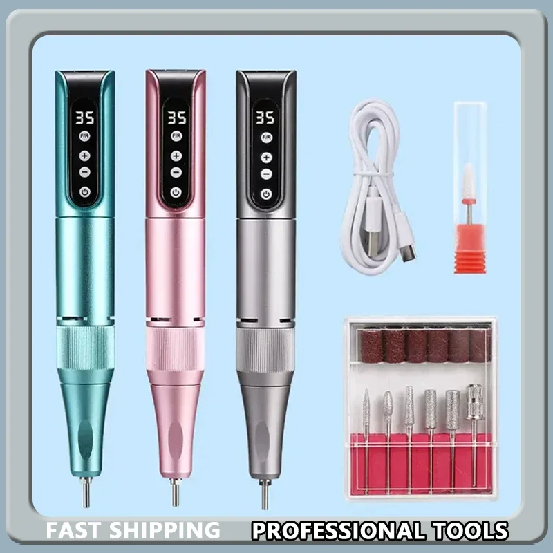 Беспроводная дрель-фрезер для ногтей 35000 об/мин, USB-фрезер для полировки, перезаряжаемая портативная машинка для маникюра, инструмент для салонов красоты
Беспроводная дрель-фрезер для ногтей 35000 об/мин, USB-фрезер для полировки, перезаряжаемая портативная машинка для маникюра, инструмент для салонов красоты