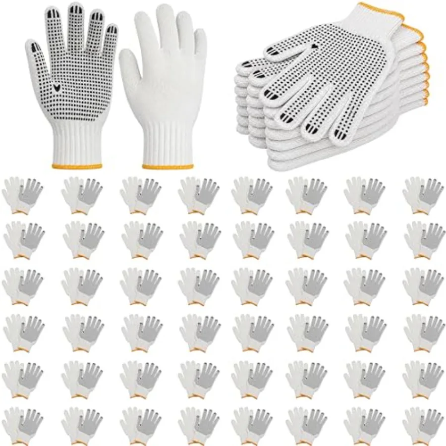 48 Pairs PVC Dotted Knit Work Gloves for Men Women, Comfortable Non Slip Cotton Gloves for General Purpose, One Size Bulk 48 Pa
48 Pairs PVC Dotted Knit Work Gloves for Men Women, Comfortable Non Slip Cotton Gloves for General Purpose, One Size Bulk 48 Pa