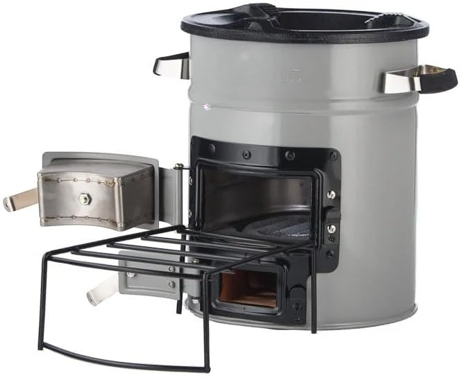 Heavy-duty portable camping stove for outdoor cooking, dual fuel (wood and charcoal)
Heavy-duty portable camping stove for outdoor cooking, dual fuel (wood and charcoal)