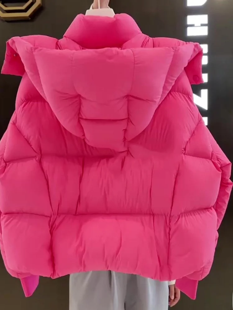2023 Winter Short Thickened Cotton Jacket Women's Korean Style Commute Pure Color Hat Design Super Cute Pinkish Red Coat
2023 Winter Short Thickened Cotton Jacket Women's Korean Style Commute Pure Color Hat Design Super Cute Pinkish Red Coat
