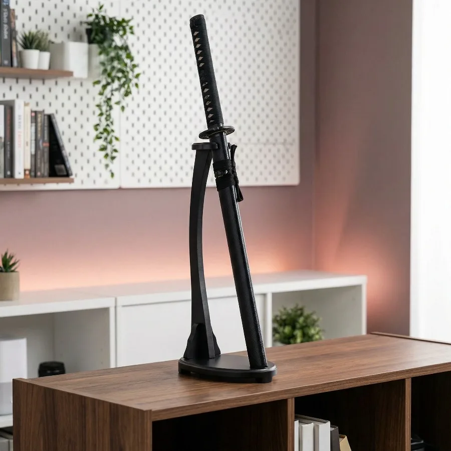 Vertical Katana Stand Sword Shelf Support Sabre Display Rack Single Tier Desktop Holder Schwert Bracket Japanese Decoration Gift
Vertical Katana Stand Sword Shelf Support Sabre Display Rack Single Tier Desktop Holder Schwert Bracket Japanese Decoration Gift