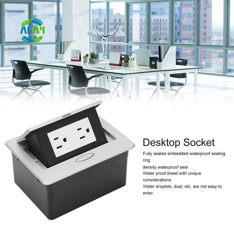 AEA4-1 Set 2 Outlets -Up Floor Electrical Outlet Recessed Countertop Socket Floor Outlet Covers Box For Office US Plug
AEA4-1 Set 2 Outlets -Up Floor Electrical Outlet Recessed Countertop Socket Floor Outlet Covers Box For Office US Plug