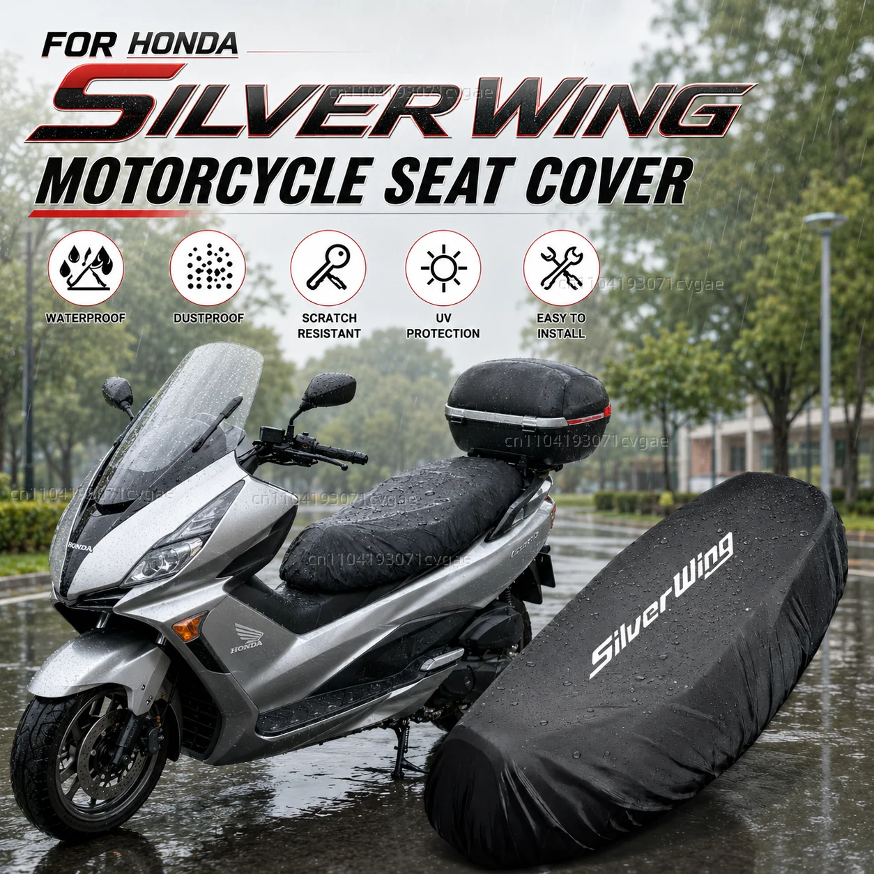 For Honda FCS600 Silver Wing SilverWing GT400 600 Motorcycle Rain Seat Cover Waterproof Saddle Cover Black 210D UV Protection
For Honda FCS600 Silver Wing SilverWing GT400 600 Motorcycle Rain Seat Cover Waterproof Saddle Cover Black 210D UV Protection