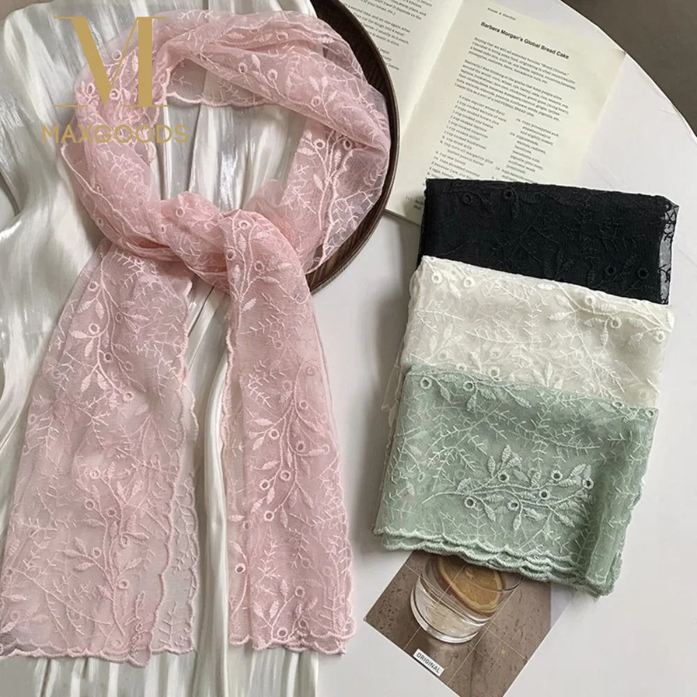 Casual Embroidered Flower Lace Scarf Breathable Mesh Lightweight Female Headscarf Long Sunscreen Shawl Spring
Casual Embroidered Flower Lace Scarf Breathable Mesh Lightweight Female Headscarf Long Sunscreen Shawl Spring