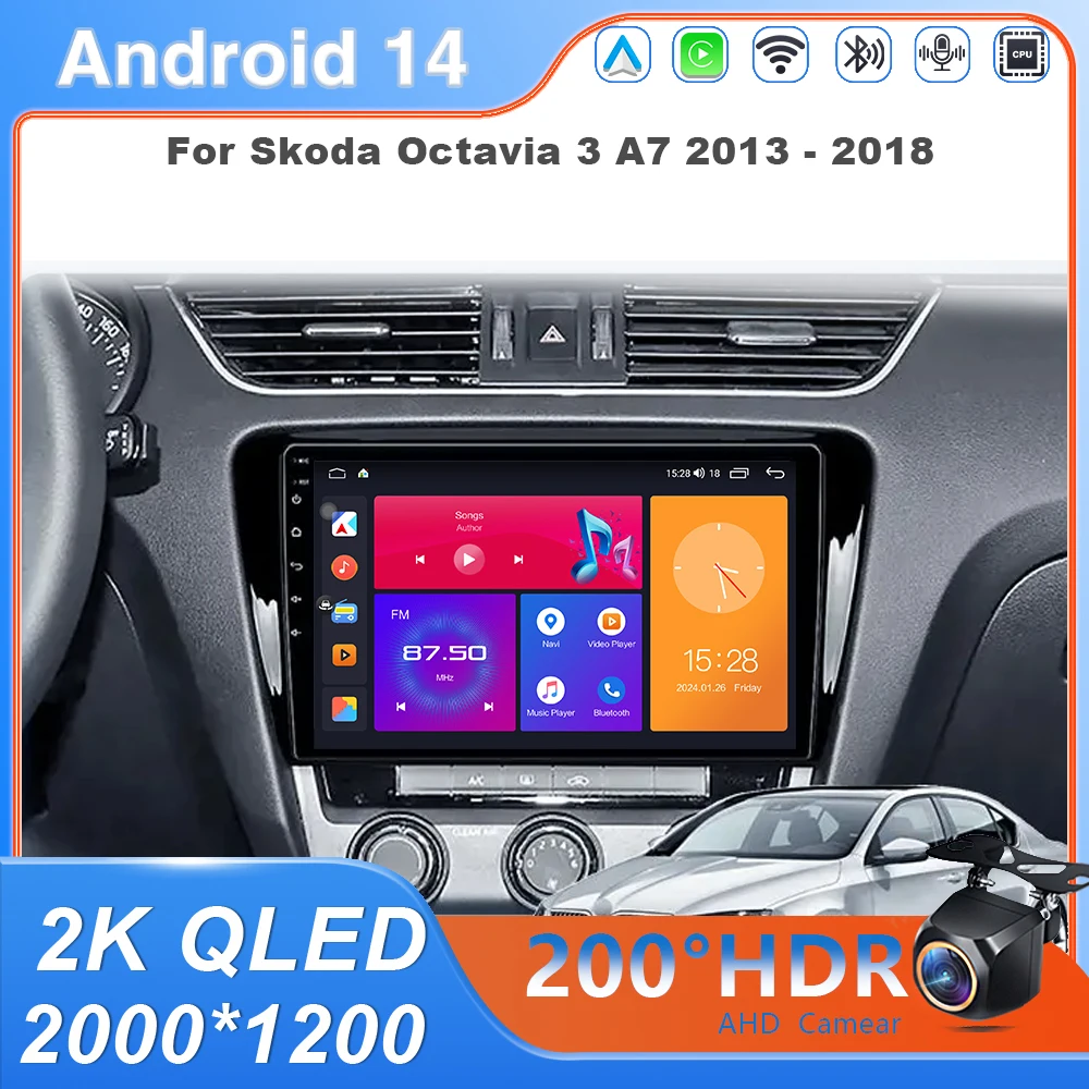 Android 14 для Skoda Octavia 3 A7 2013-2018 Автомобильный радиоприемник Мультимедийный видеоплеер Навигация GPS Carplay Авто WIFI 4G Головное устройство
Android 14 для Skoda Octavia 3 A7 2013-2018 Автомобильный радиоприемник Мультимедийный видеоплеер Навигация GPS Carplay Авто WIFI 4G Головное устройство