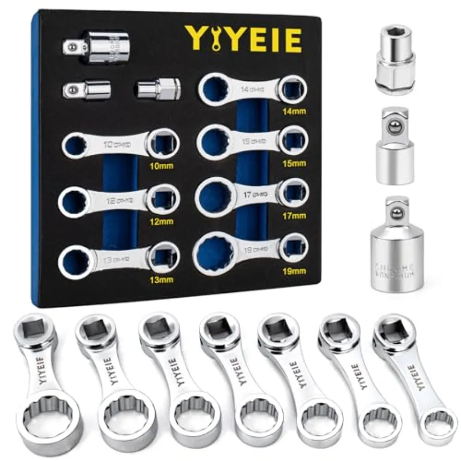 Torque Adapter Set 10 12 13 14 15 17 19mm Torque Wrech Extension Adapter 12 Point Box End Torque Wrench Adapter 3/8" Drive with
Torque Adapter Set 10 12 13 14 15 17 19mm Torque Wrech Extension Adapter 12 Point Box End Torque Wrench Adapter 3/8" Drive with
