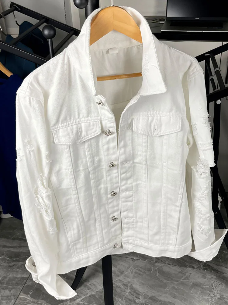 Slim Fit Men's Denim Jaet White Spring Autumn DSQ2 D2 Sle Long Sve Faionable Urban Outfit
Slim Fit Men's Denim Jaet White Spring Autumn DSQ2 D2 Sle Long Sve Faionable Urban Outfit