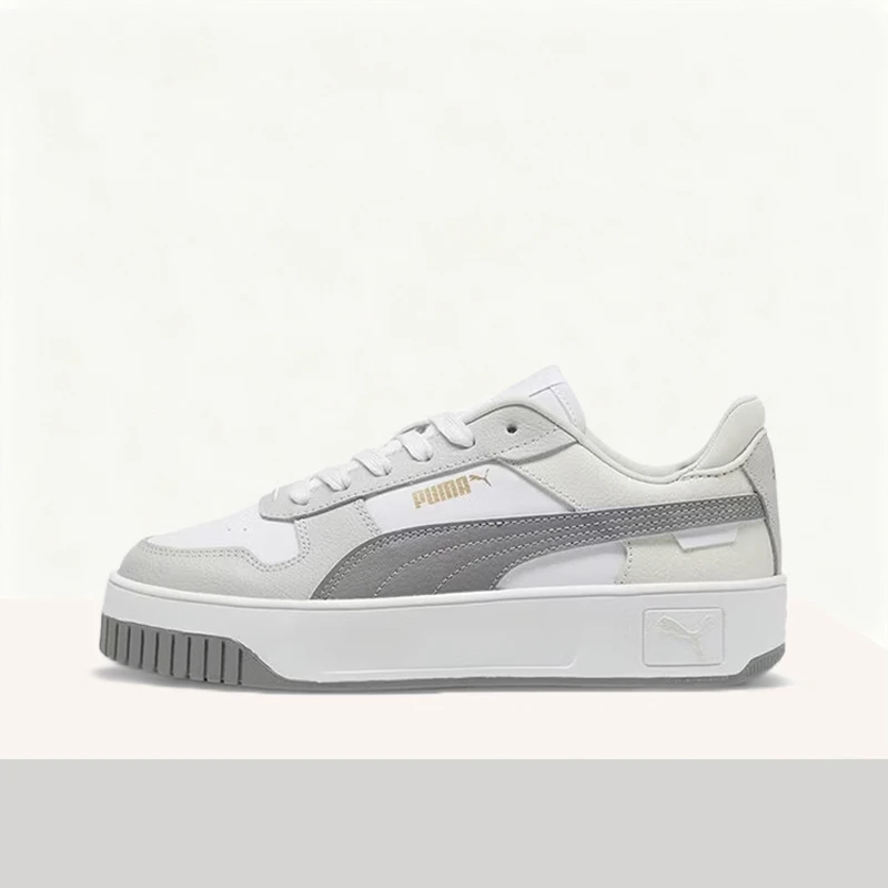 Кроссовки Puma Carina в уличном стиле: универсальные, удобные и идеально подходят для повседневной носки – женские, бело-серые, 389390-20
Кроссовки Puma Carina в уличном стиле: универсальные, удобные и идеально подходят для повседневной носки – женские, бело-серые, 389390-20