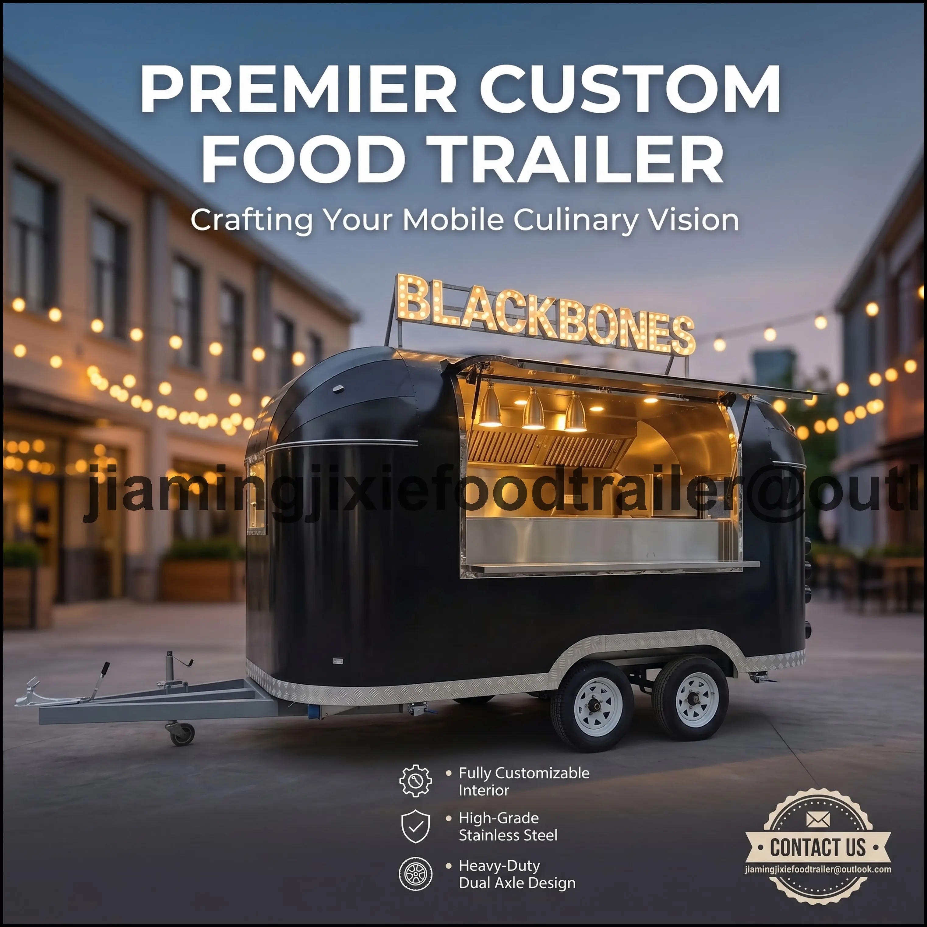 New Stainless Steel Fast Food Cart Coffee Ice Cream Mobile Kitchen Bakery Use Fully Equipped Catering Concession Food Trailer
New Stainless Steel Fast Food Cart Coffee Ice Cream Mobile Kitchen Bakery Use Fully Equipped Catering Concession Food Trailer