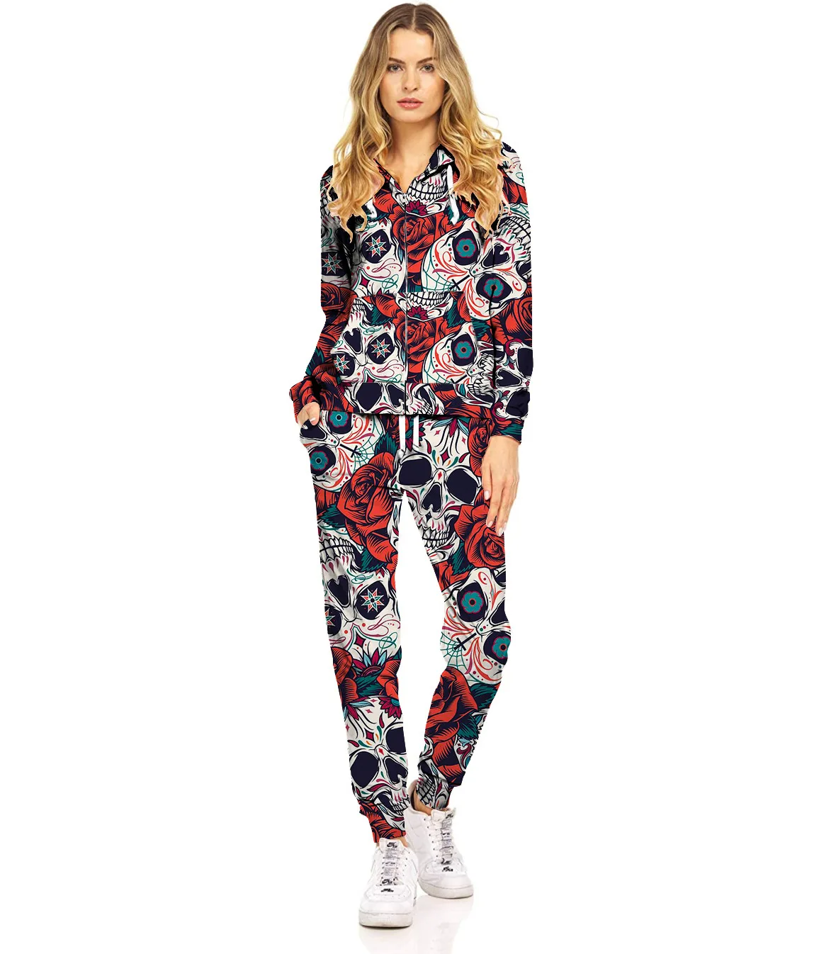Women's Clothing 2024 New Fashion Creative Personality Skull Pattern Hooded Zipper Cardigan Sweatshirt Long Pants Set
Women's Clothing 2024 New Fashion Creative Personality Skull Pattern Hooded Zipper Cardigan Sweatshirt Long Pants Set