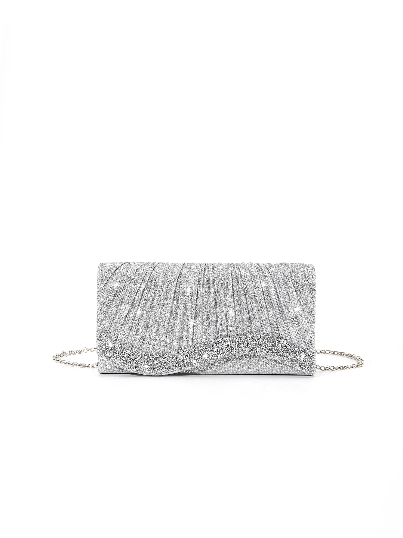 Glitter Ladies Silver Clutch Bag Envelope Evening Bag Fashion Elegant Long Purse Women Chain Shoulder Bags Wedding Party Handbag
Glitter Ladies Silver Clutch Bag Envelope Evening Bag Fashion Elegant Long Purse Women Chain Shoulder Bags Wedding Party Handbag