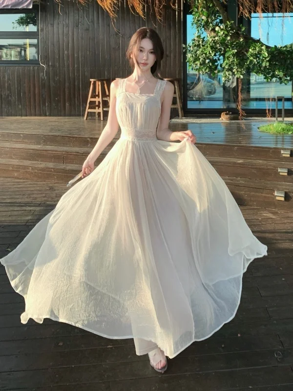 Beachy Fairylike Lace Waist-cinching Backless Strapless Dress Women's Special Beautiful Summer Thin Polyester Fiber Square Co...
Beachy Fairylike Lace Waist-cinching Backless Strapless Dress Women's Special Beautiful Summer Thin Polyester Fiber Square Co...